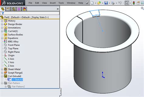 solidworks sheet metal cylinder with flange|solidworks sheet metal parts diagram.